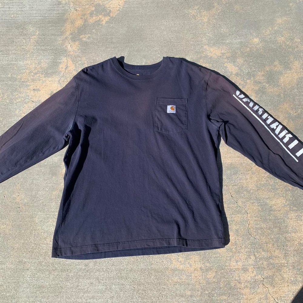 navy blue Carhartt long sleeve